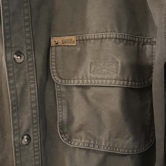 Gander Mountain Guide Series Hunting Button Down Shirt Taupe LT Large Tall - Picture 3 of 11